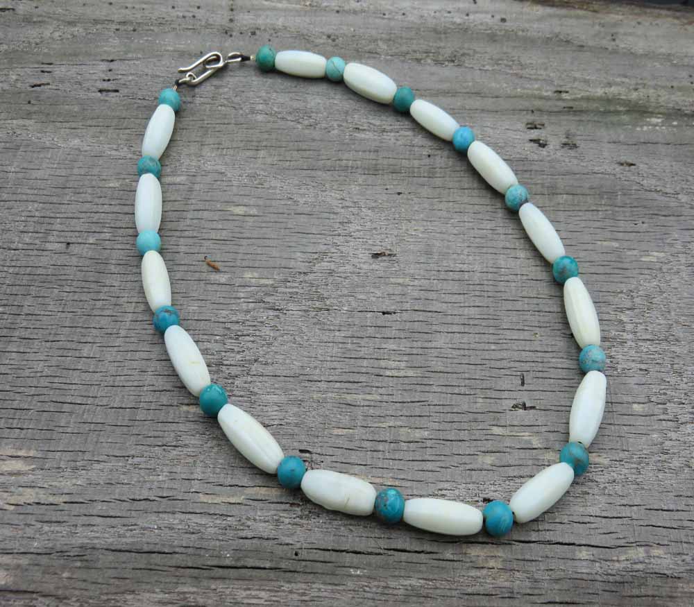 African Glass & Turquoise Necklace